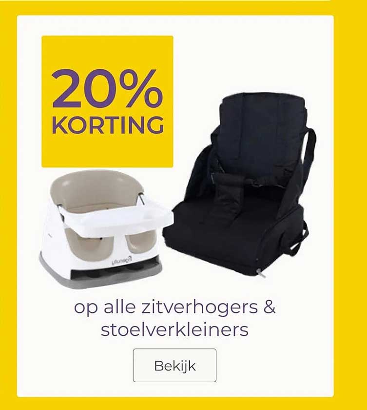 20% korting op alle zitverhogers & stoelverkleiners