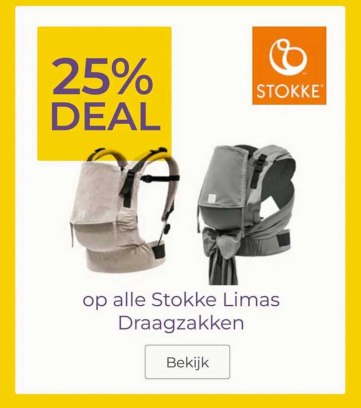 25% DEAL op alle Stokke Limas Draagzakken