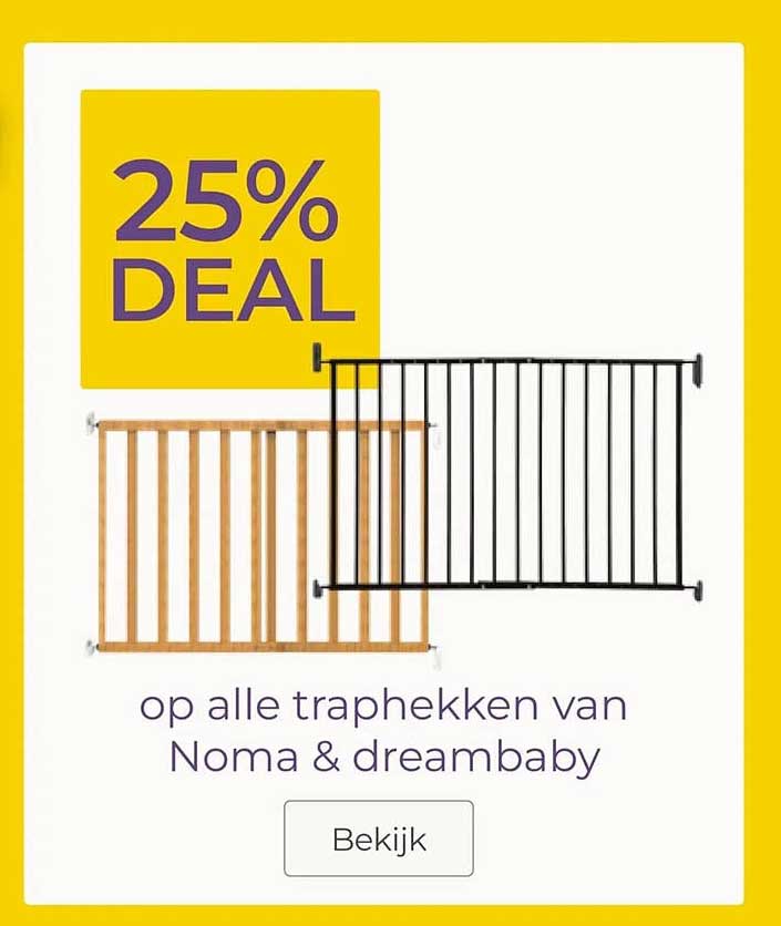 25% DEAL op alle traphekken van Noma & dreambaby