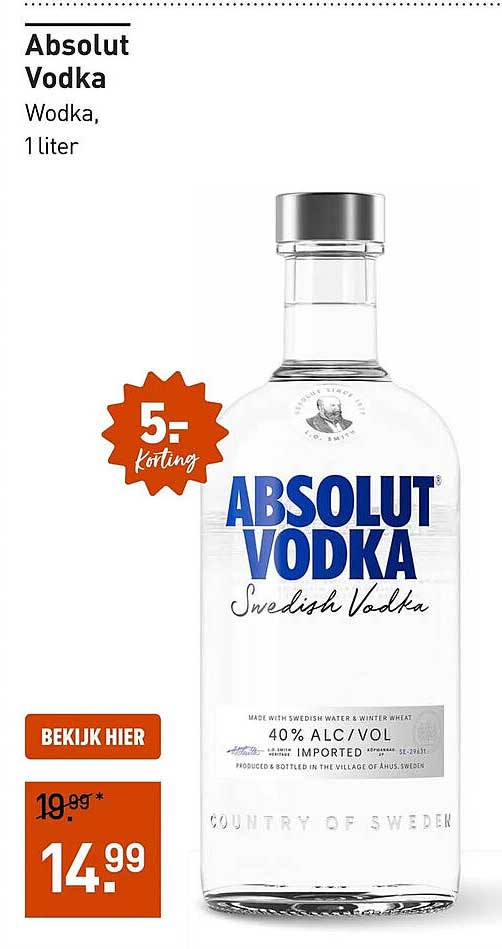 Absolut Vodka Vodka, 1 liter