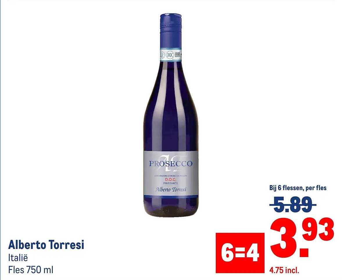 Alberto Torresi Italië Fles 750 ml 6=4