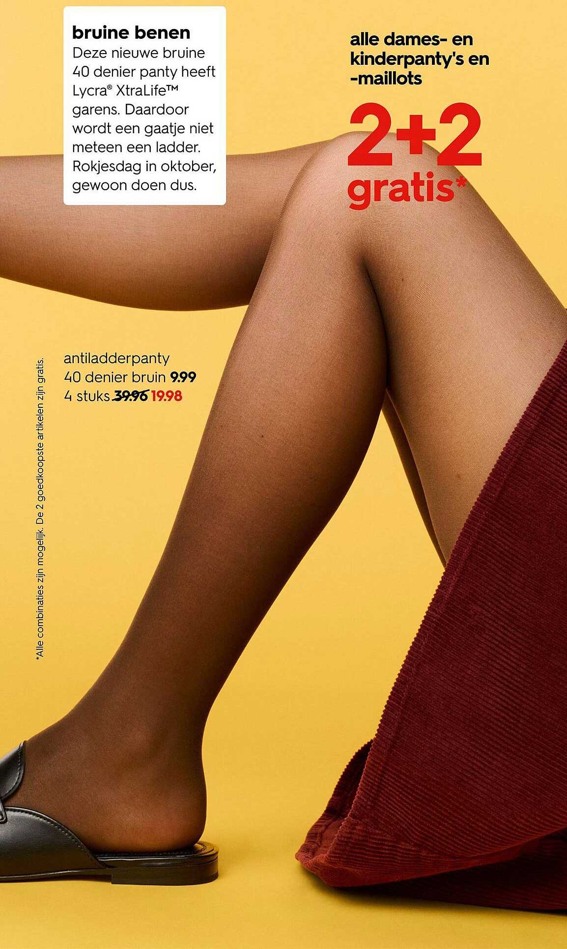 alle dames- en kinderpanty's en -maillots 2+2 gratis*