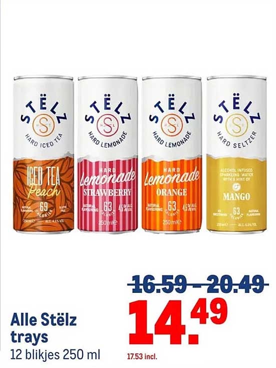 Alle Stëlz trays 12 blikjes 250 ml