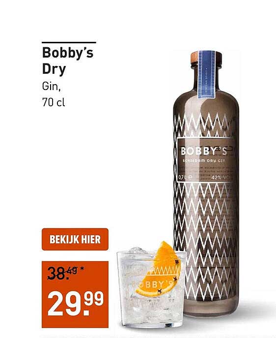 Bobby’s Dry Gin, 70 cl