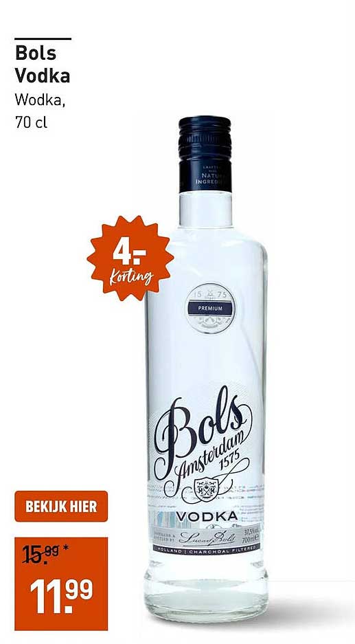 Bols Vodka, Wodka, 70 cl 4,- korting