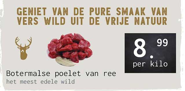 Botermalse poeleet van ree het meest edele wild