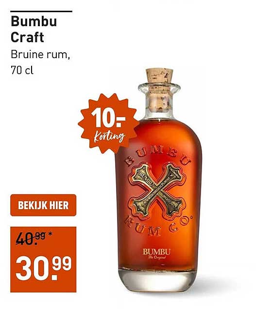 Bumbu Craft Bruine rum, 70 cl
