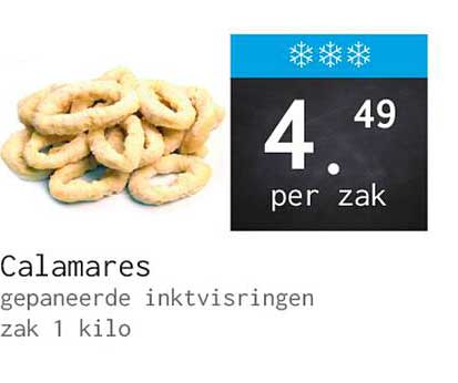 Calamares gepaneerde inktvisringen zak 1 kilo