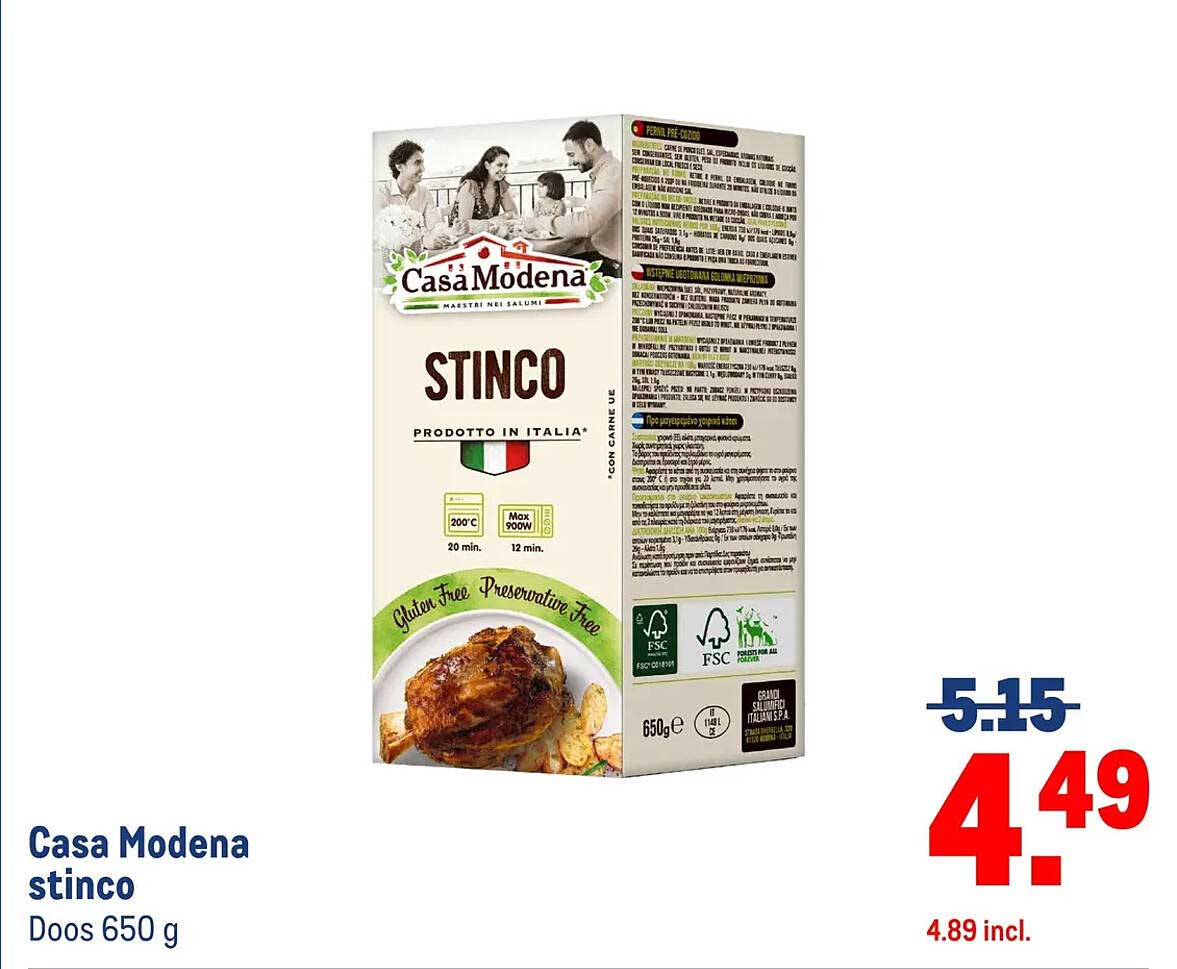 Casa Modena stinco Doos 650 g