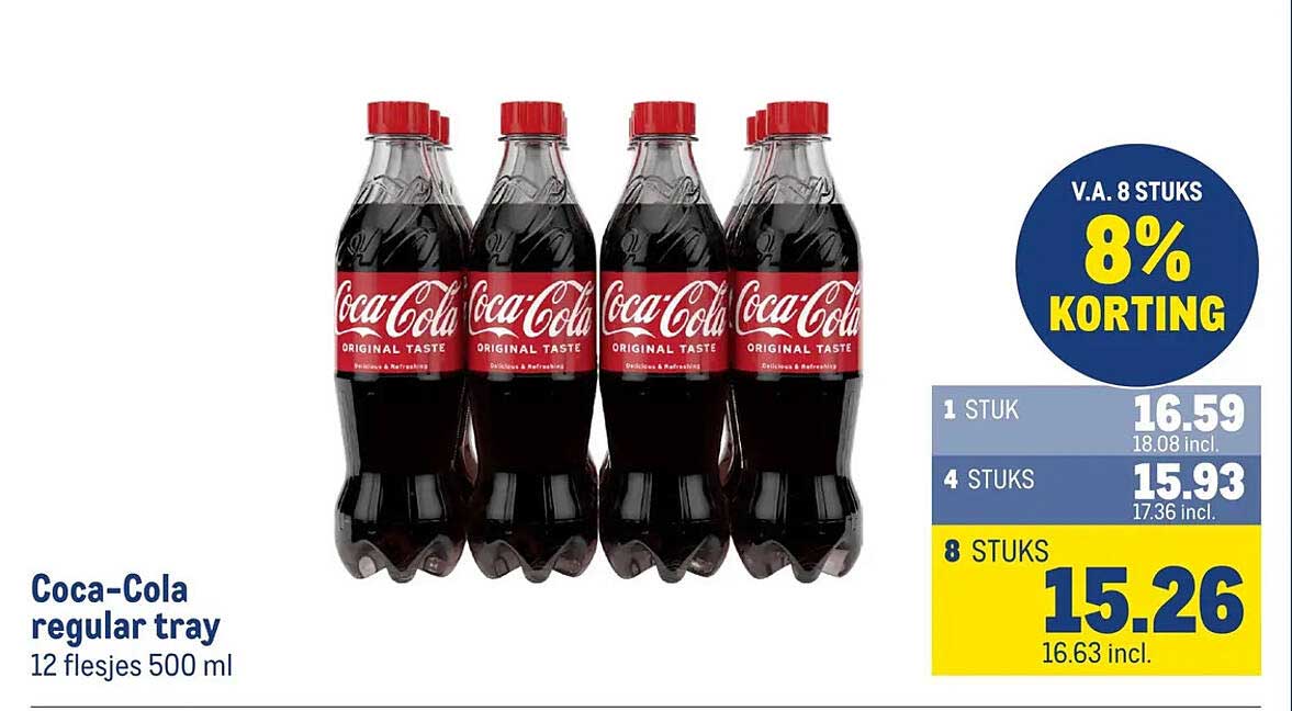 Coca-Cola regular tray 12 flesjes 500 ml