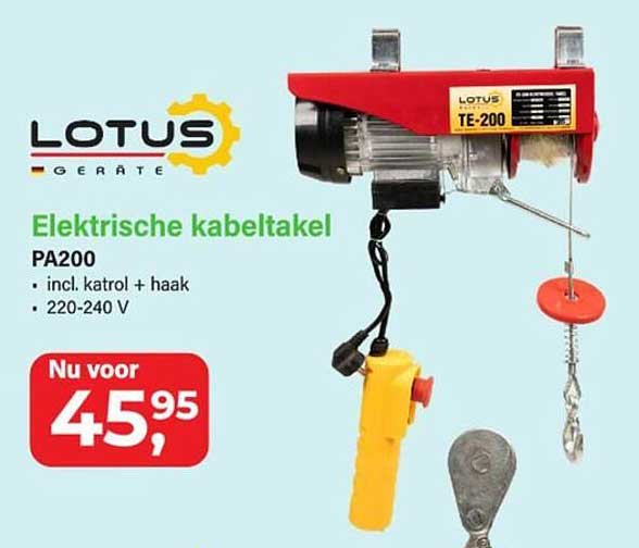 Elektrische kabeltakel PA200