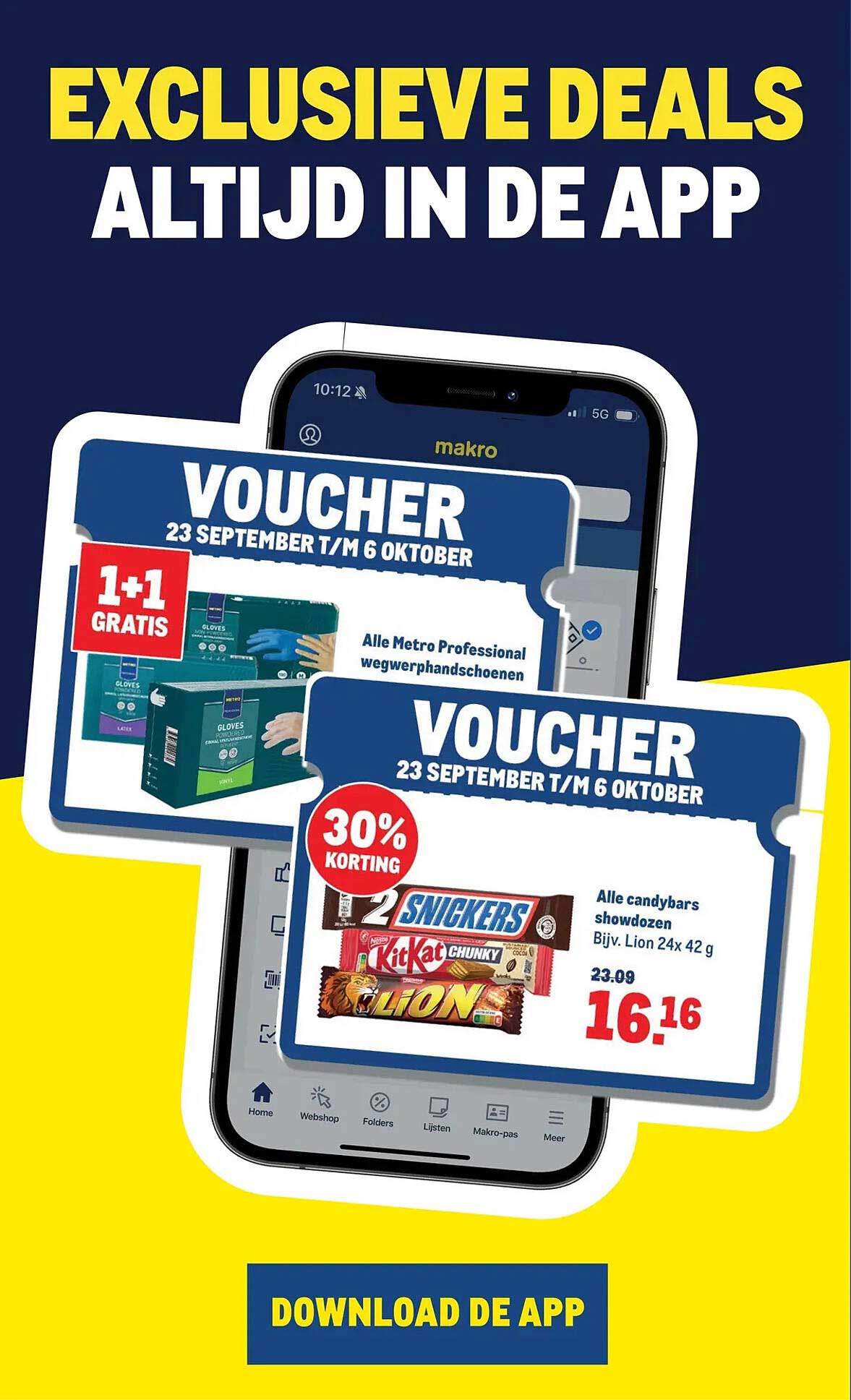 EXCLUSIEVE DEALS ALTIJD IN DE APP