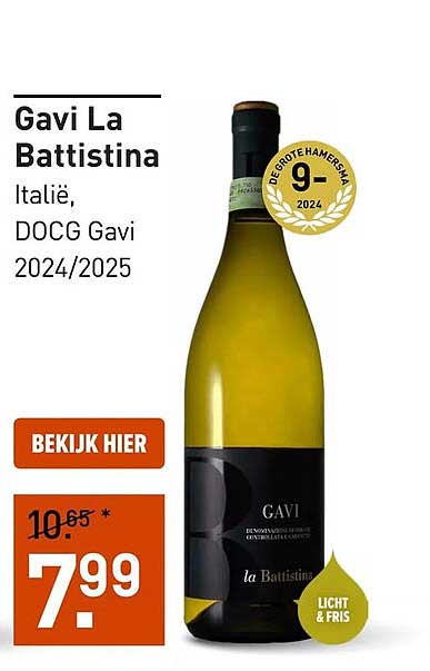 Gavi La Battistina Italië, DOCG Gavi 2024/2025
