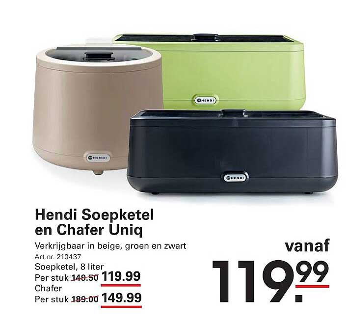 Hendi Soepketel en Chafer Uniq