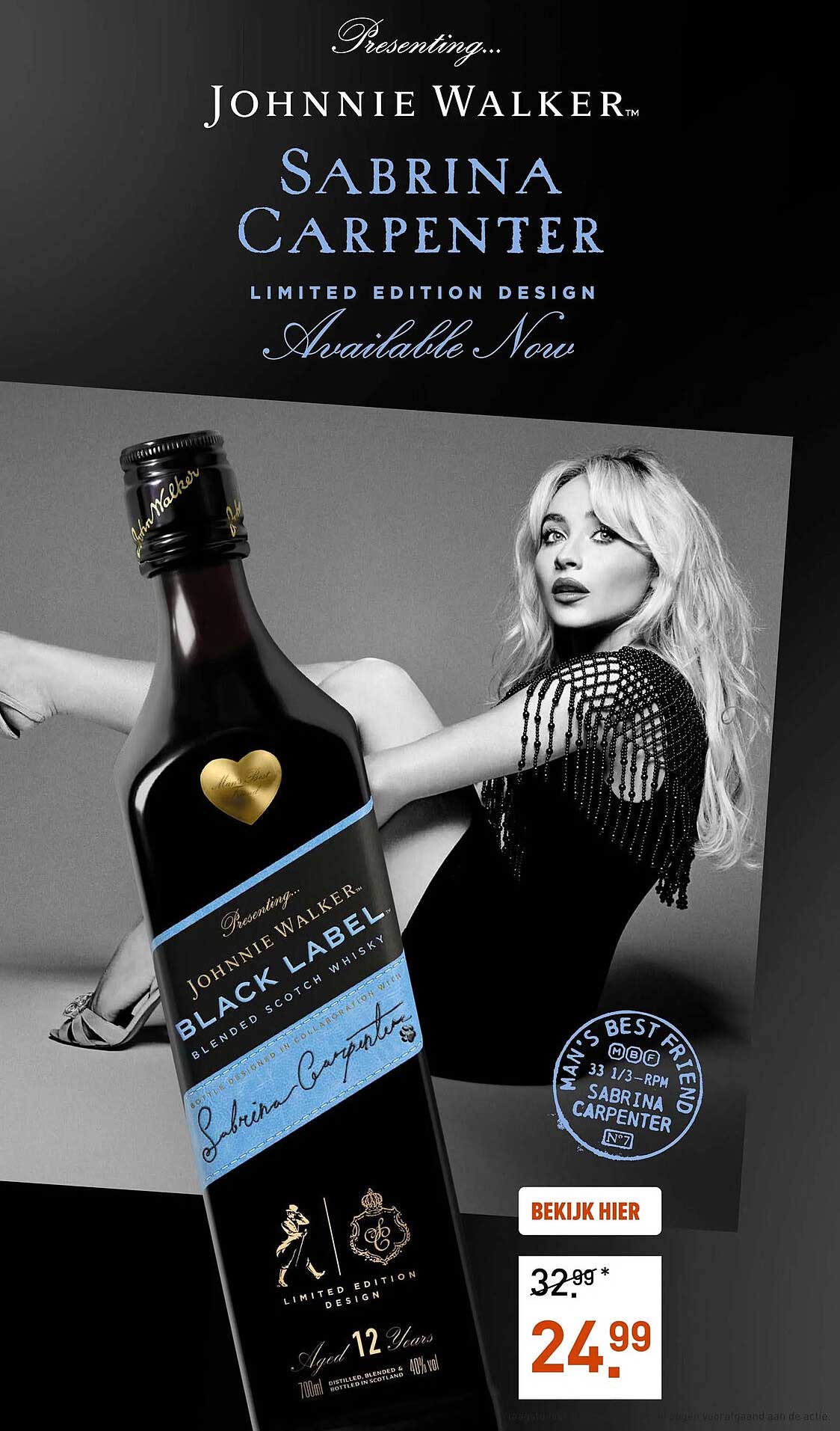 Johnnie Walker Black Label Sabrina Carpenter Limited Edition Design