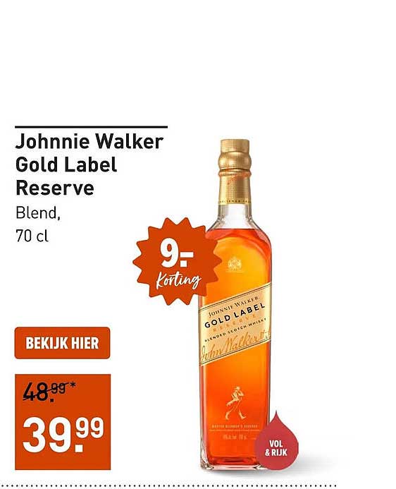 Johnnie Walker Gold Label Reserve Blend, 70 cl