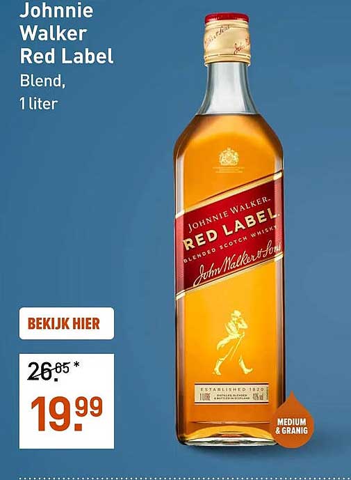 Johnnie Walker Red Label Blend, 1 liter