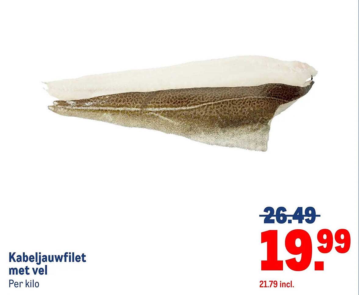 Kabeljauwfilet met vel
