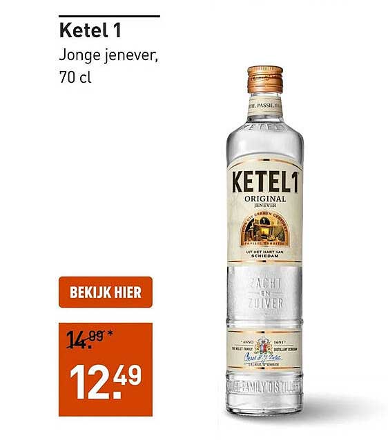 Ketel 1 Jonge jenever, 70 cl
