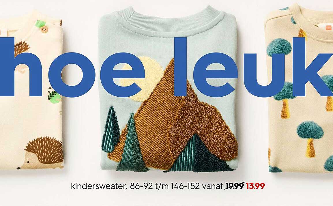 kindersweater, 86-92 t/m 146-152 vanaf