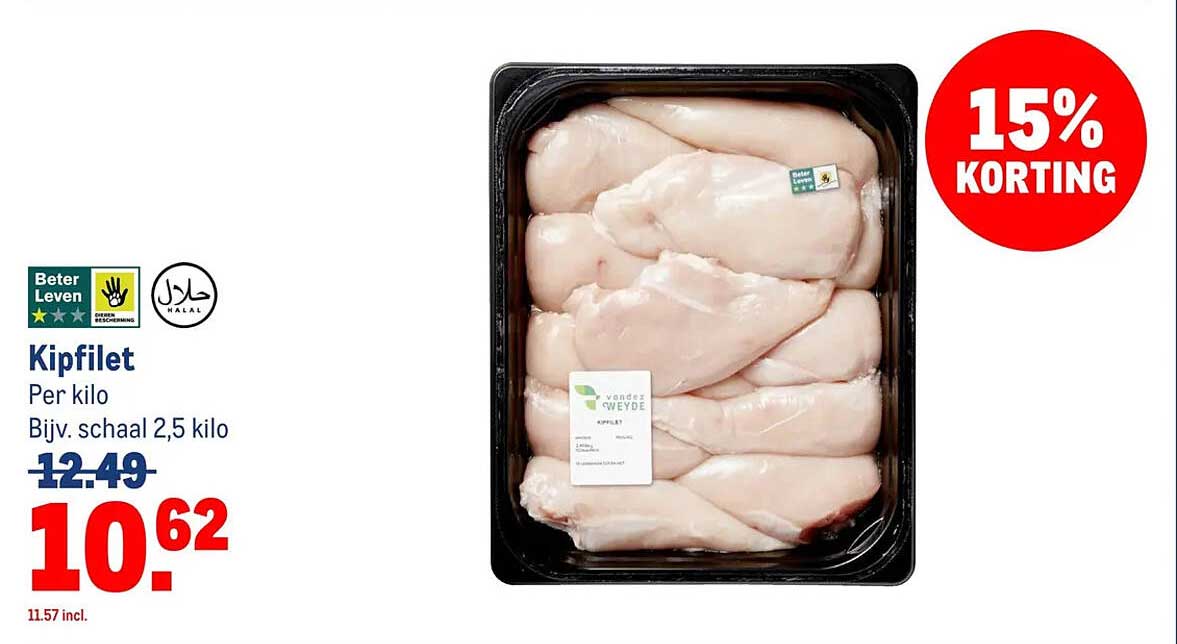 Kipfilet 15% KORTING