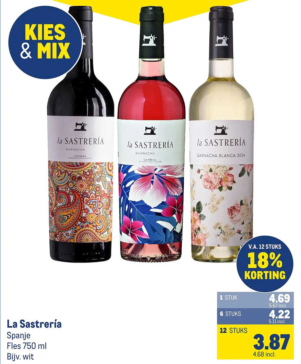La Sastrería Spanje Fles 750 ml Bijv. wit