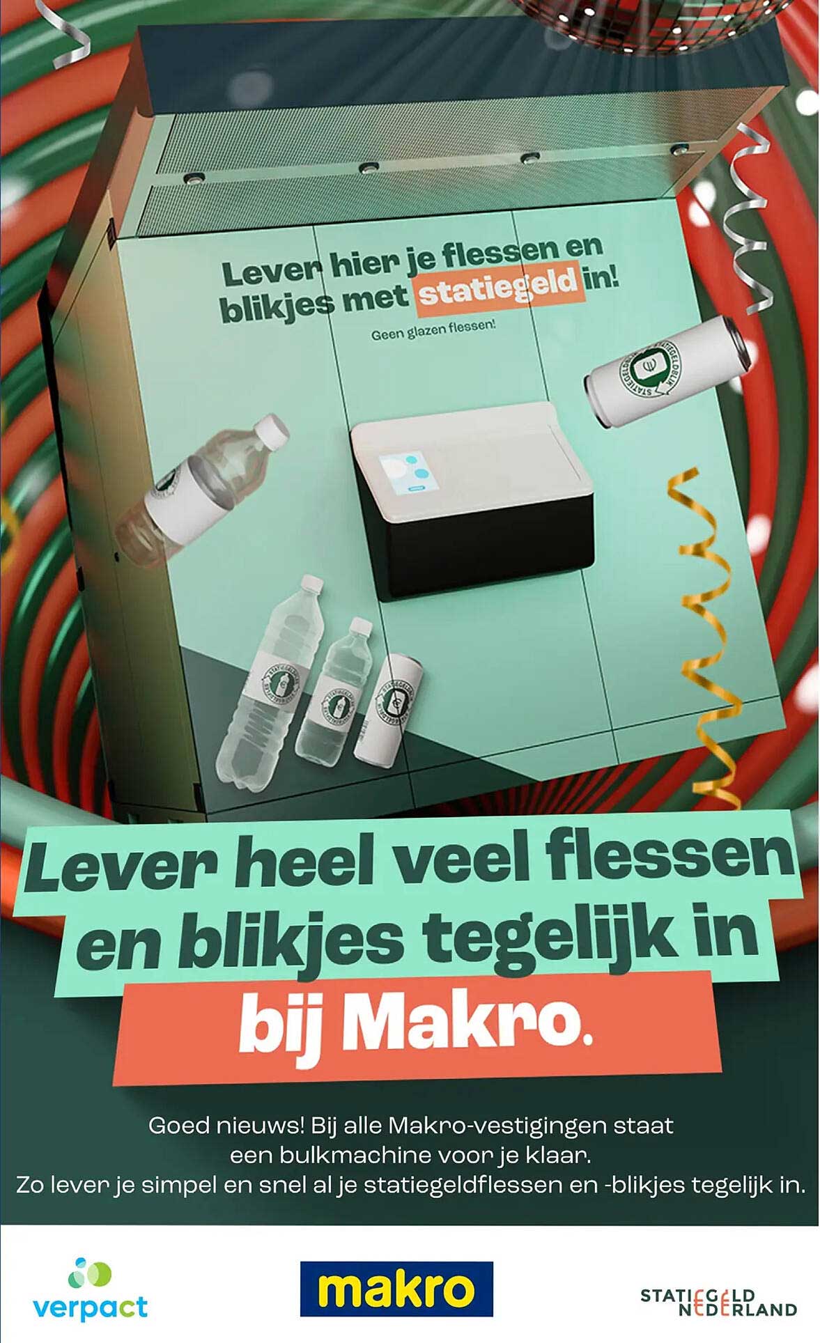 Lever hier je flessen en blikjes met statiegeld in!