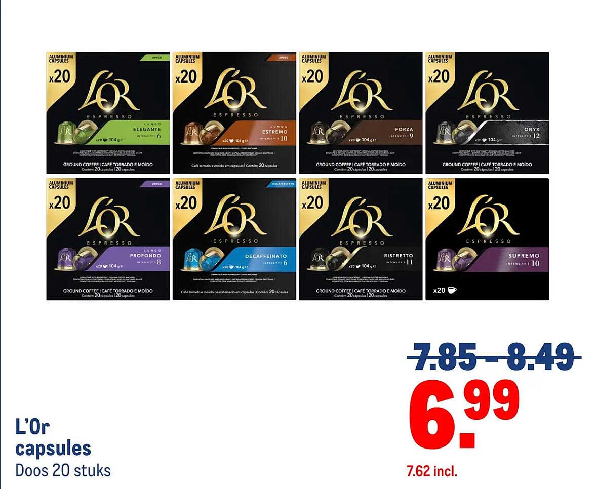 L'Or capsules Doos 20 stuks