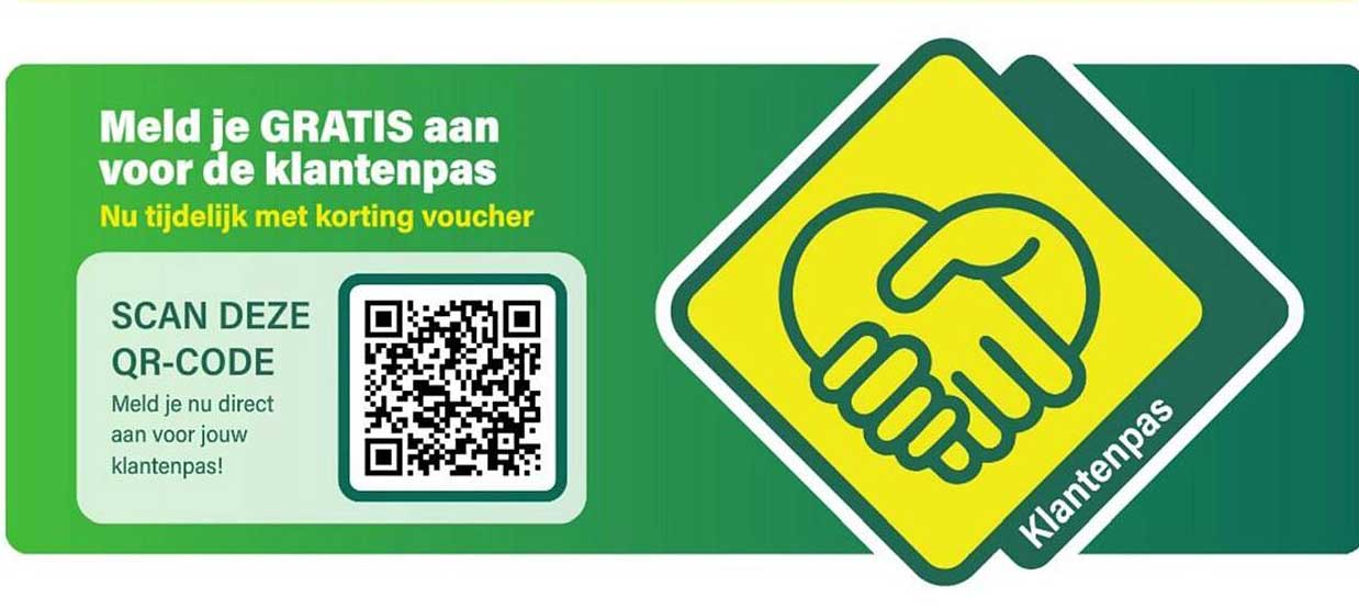 Meld je GRATIS aan voor de klantenpas