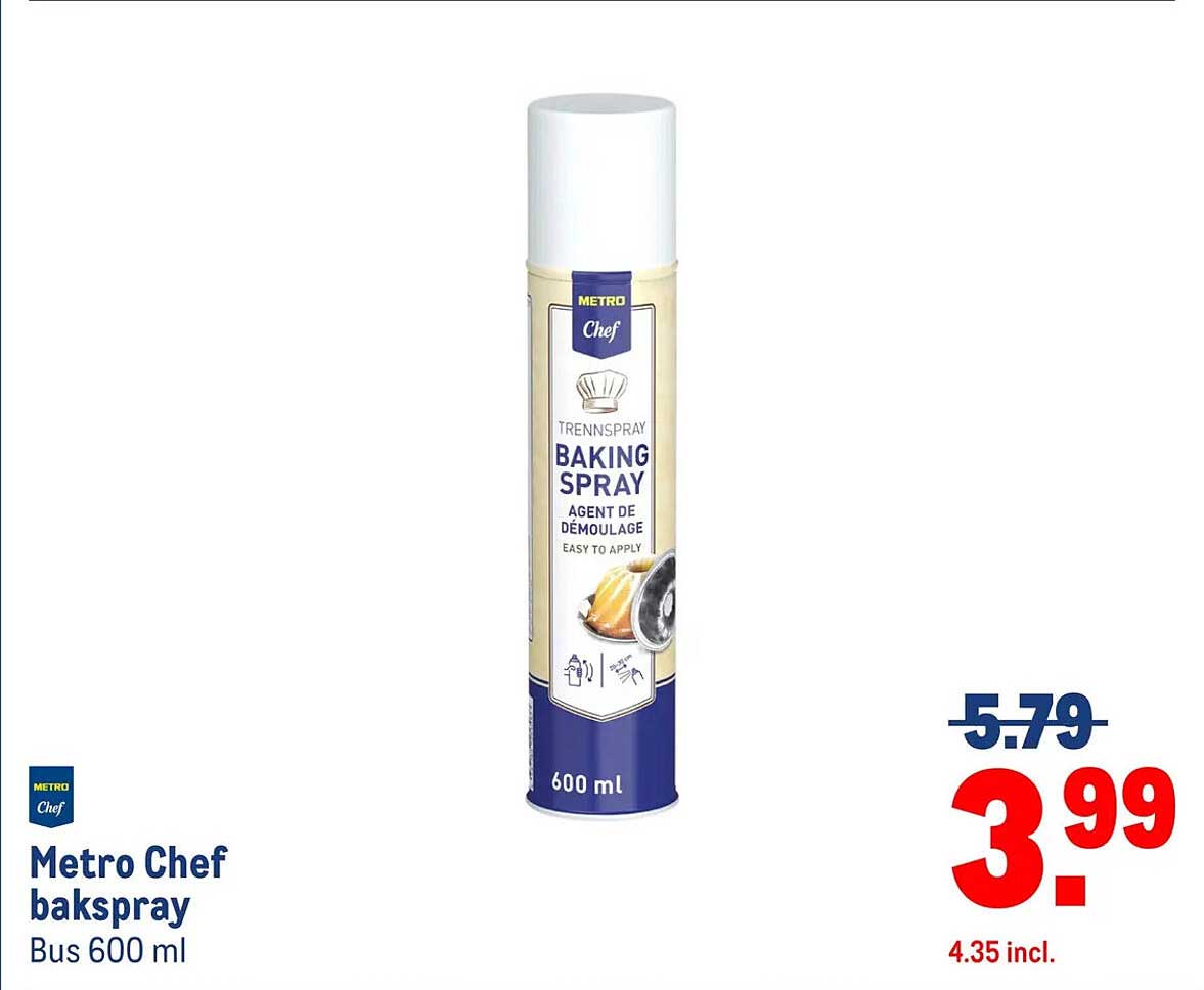 Metro Chef bakspray Bus 600 ml
