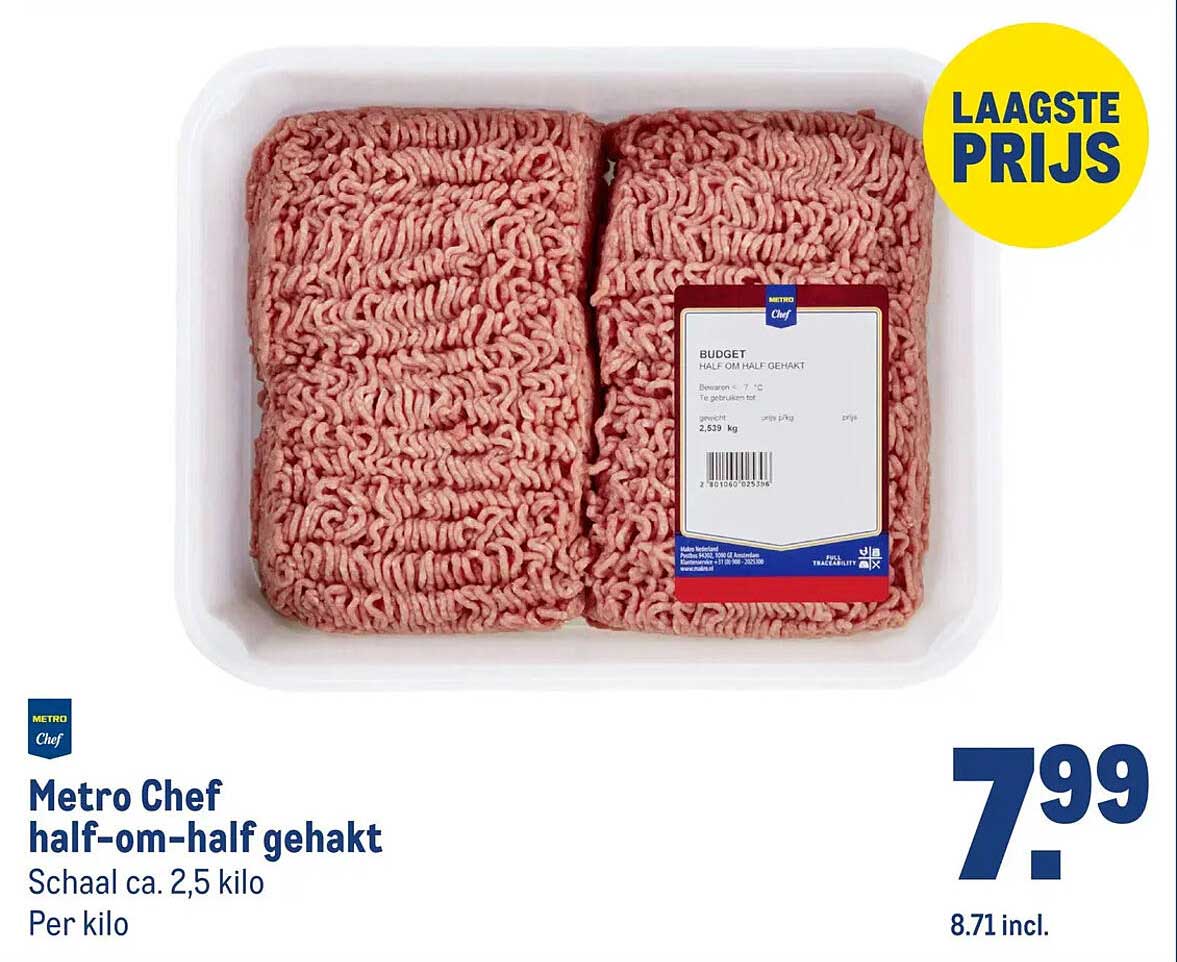 Metro Chef half-om-half gehakt