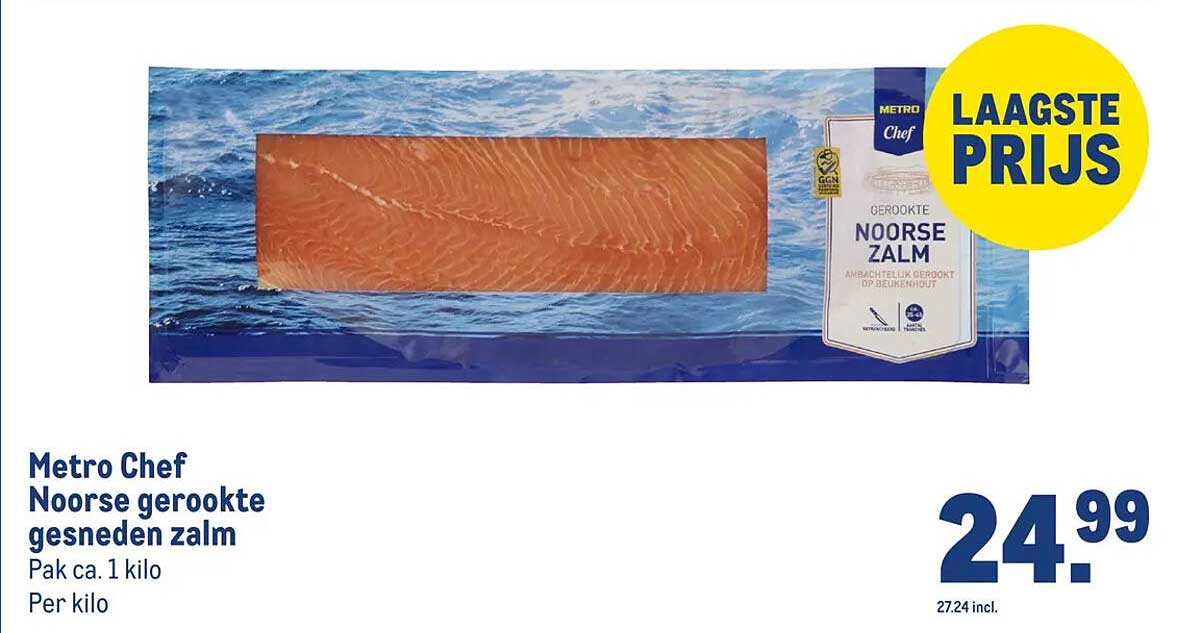 Metro Chef Noorse gerookte gesneden zalm