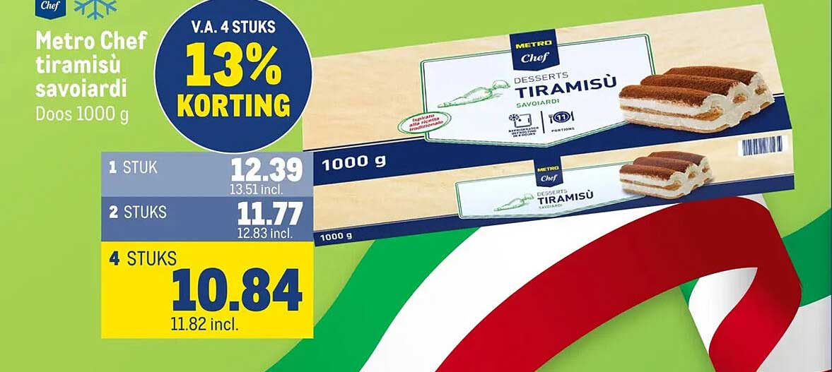 Metro Chef tiramisù savoiardi Doos 1000 g - 13% KORTING
