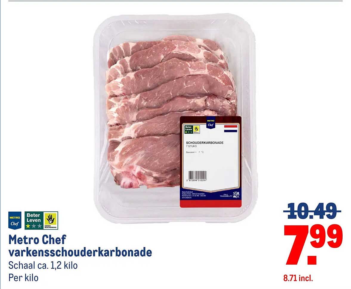 Metro Chef varkensschouderkarbonade
