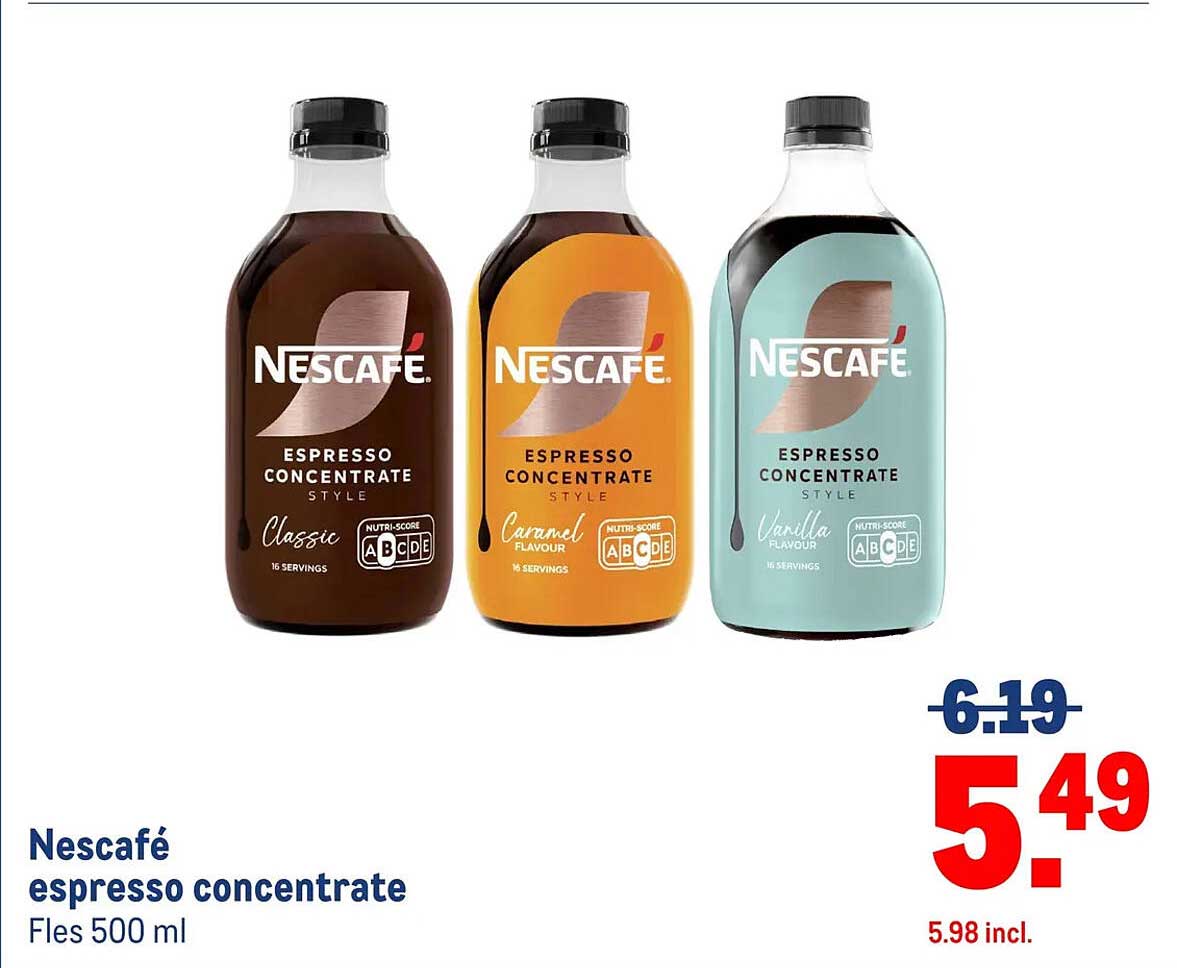 Nescafé espresso concentrate Fles 500 ml