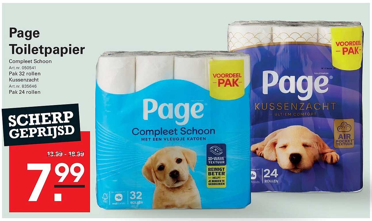 Page Toiletpapier Compleet Schoon Pak 32 rollen