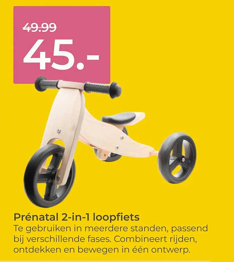 Prénatal 2-in-1 loopfiets