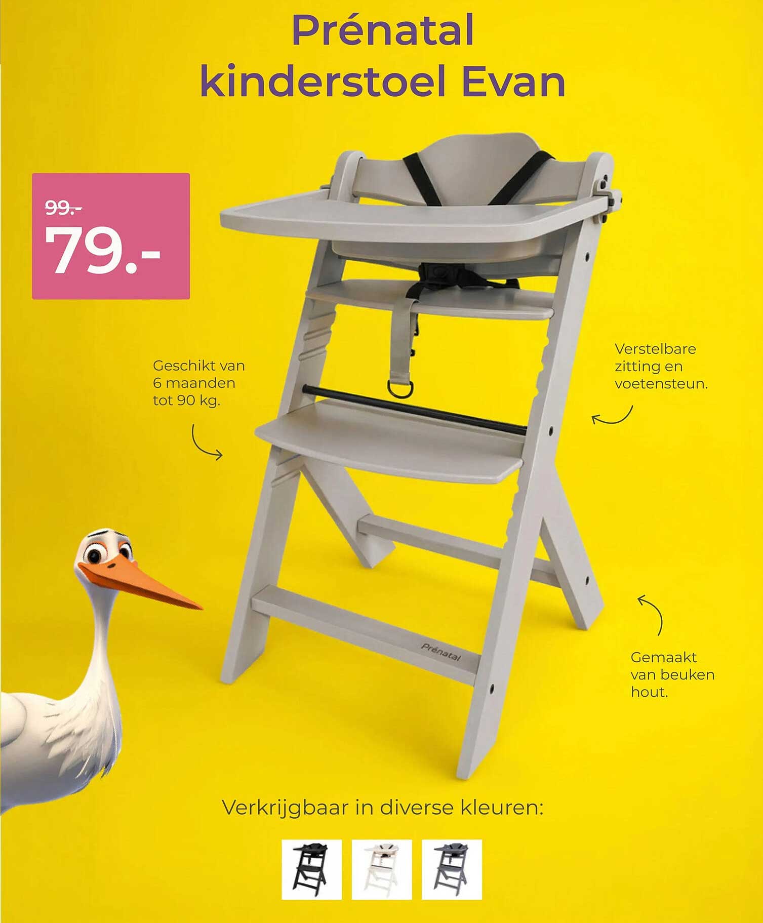 Prénatal kinderstoel Evan