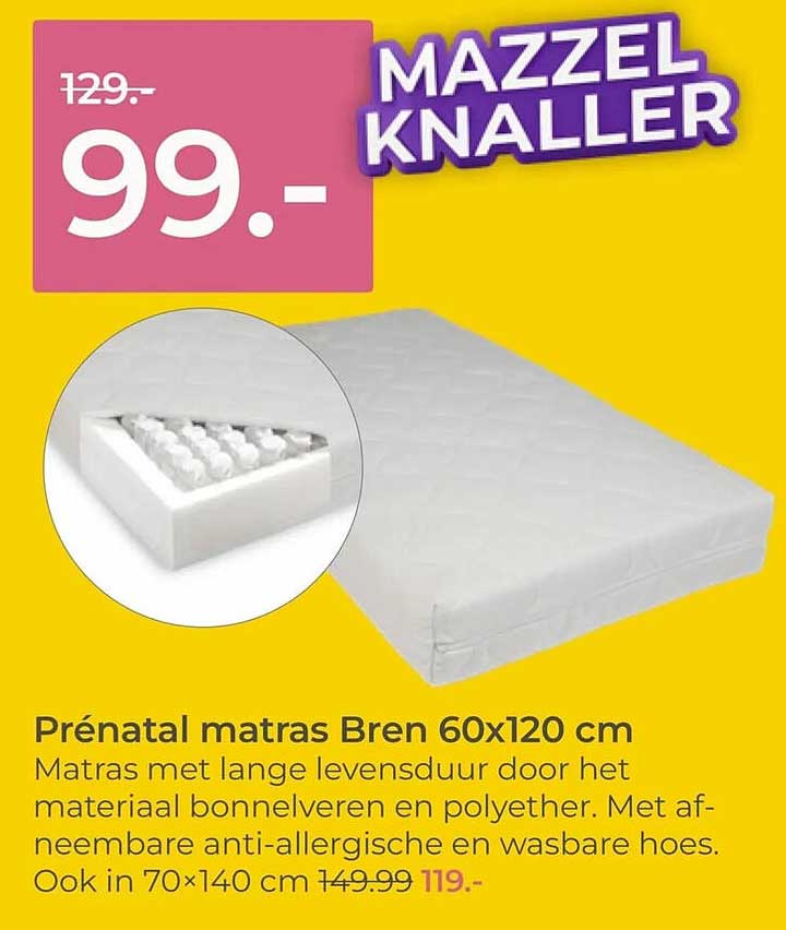 Prénatal matras Bren 60x120 cm