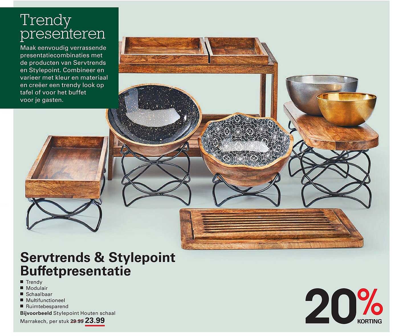 Servtrends & Stylepoint Buffetpresentatie 20% korting