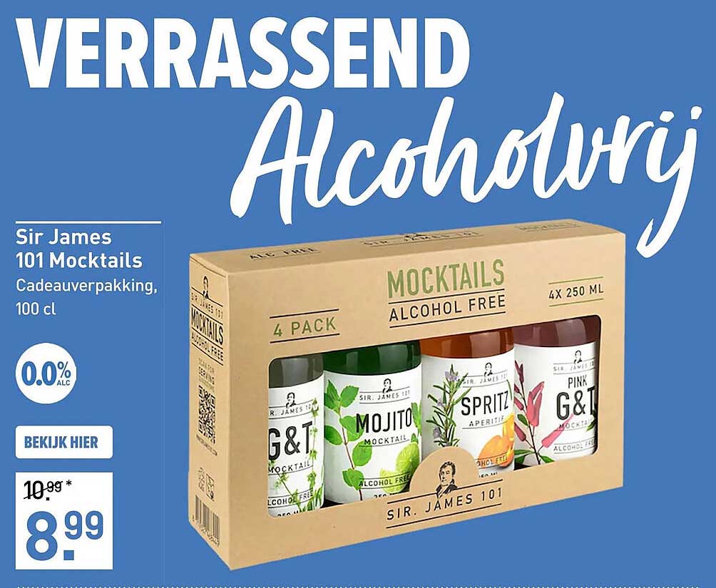 Sir James 101 Mocktails Cadeauverpakking, 100 cl