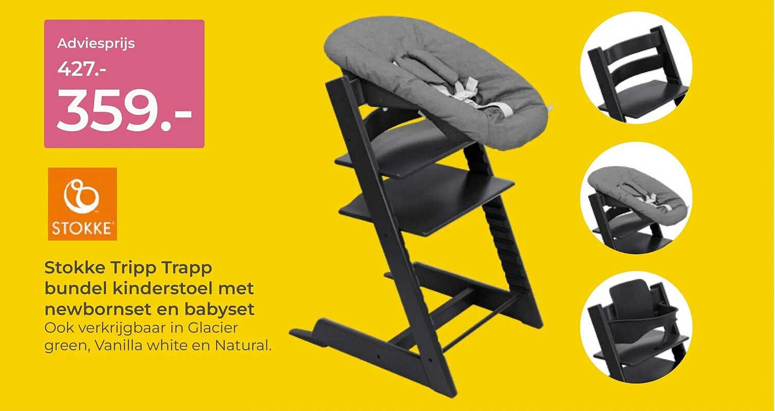 Stokke Tripp Trapp bundel kinderstoel met newbornset en babyset
