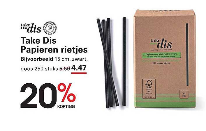 Take Dis Papieren rietjes