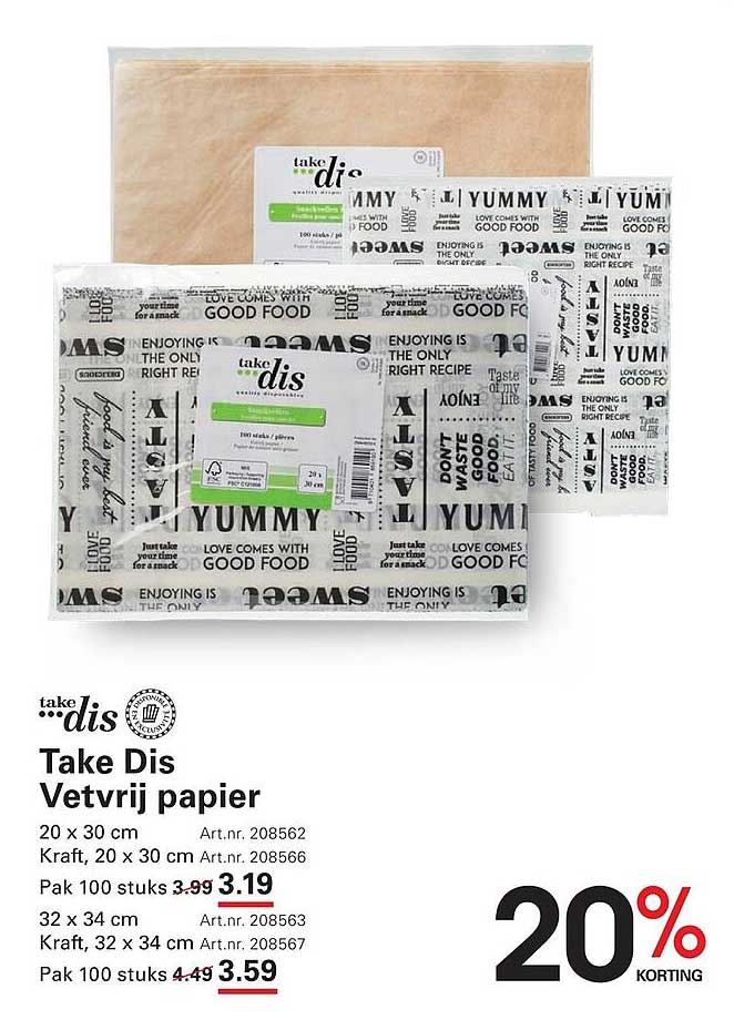 Take Dis Vetvrij papier