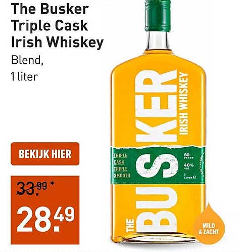 The Busker Triple Cask Irish Whiskey