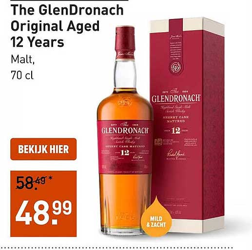 The GlenDronach Original Aged 12 Years Malt, 70 cl