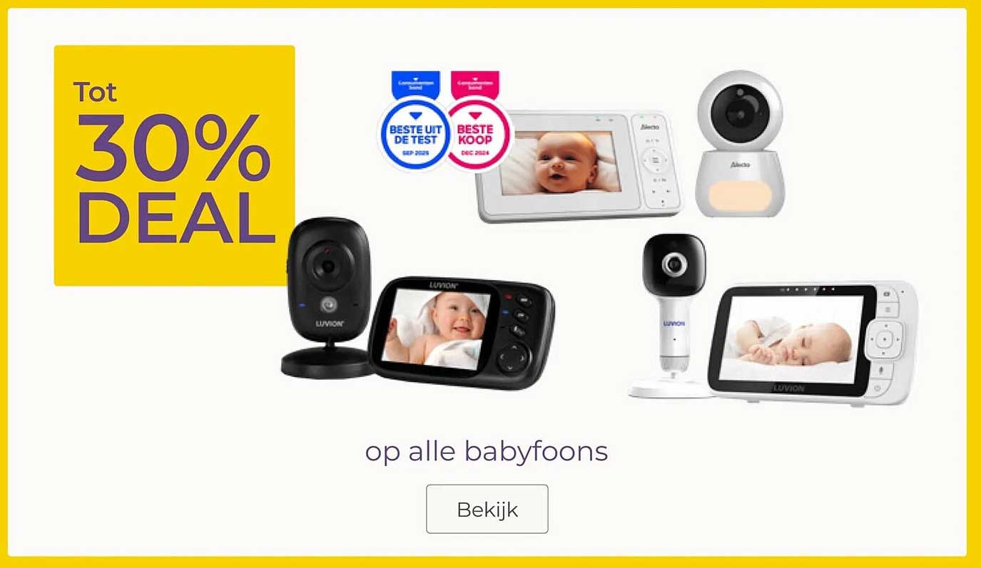 Tot 30% DEAL op alle babyfoons