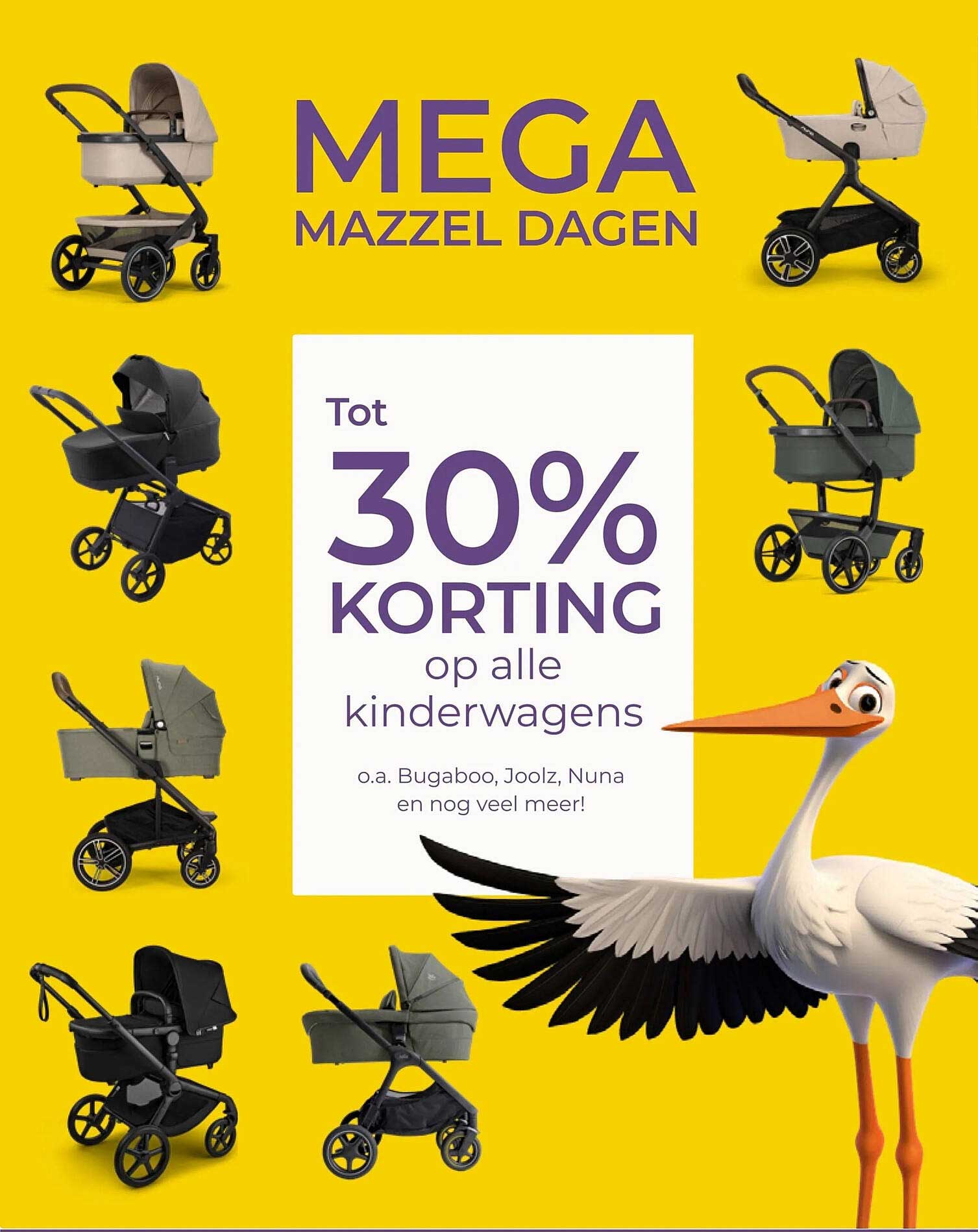 Tot 30% korting op alle kinderwagens