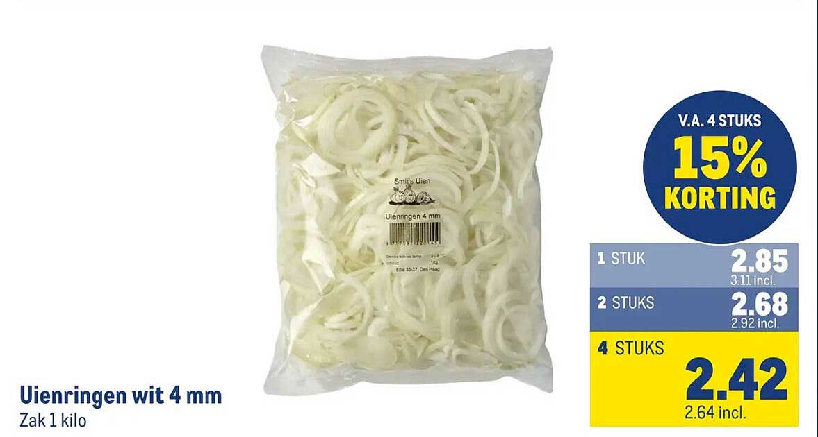 Uienringen wit 4 mm Zak 1 kilo
