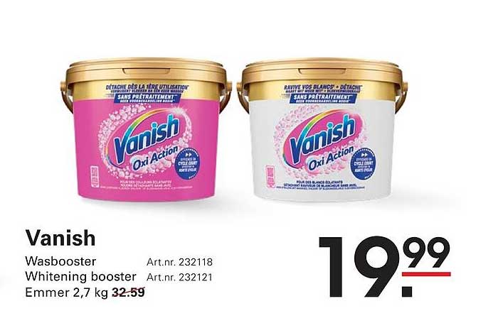 Vanish Wasbooster Whitening booster Emmer 2,7 kg